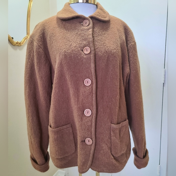 Vintage Wool Teddybear Button Front Jacket - Size M - Picture 9 of 9